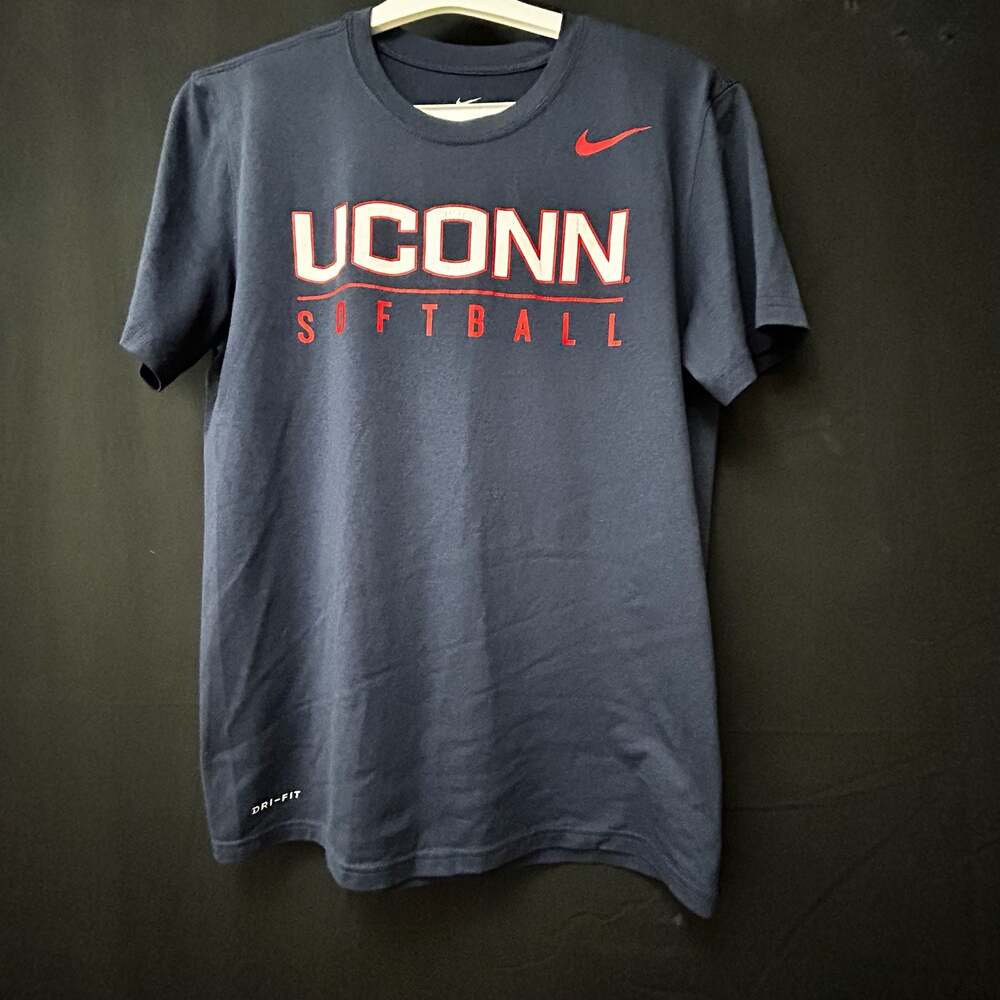 Nike UCONN Softball Dri-Fit T-Shirt Navy Blue Size M